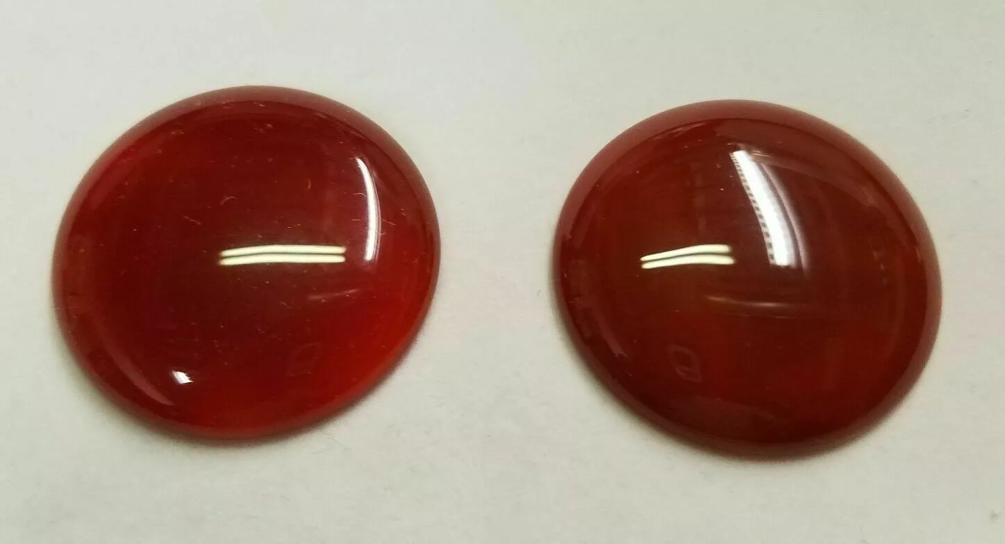 30mm Natural Carnelian Calibrated Round Cabochon Cab Gemstones Gems Jewelry