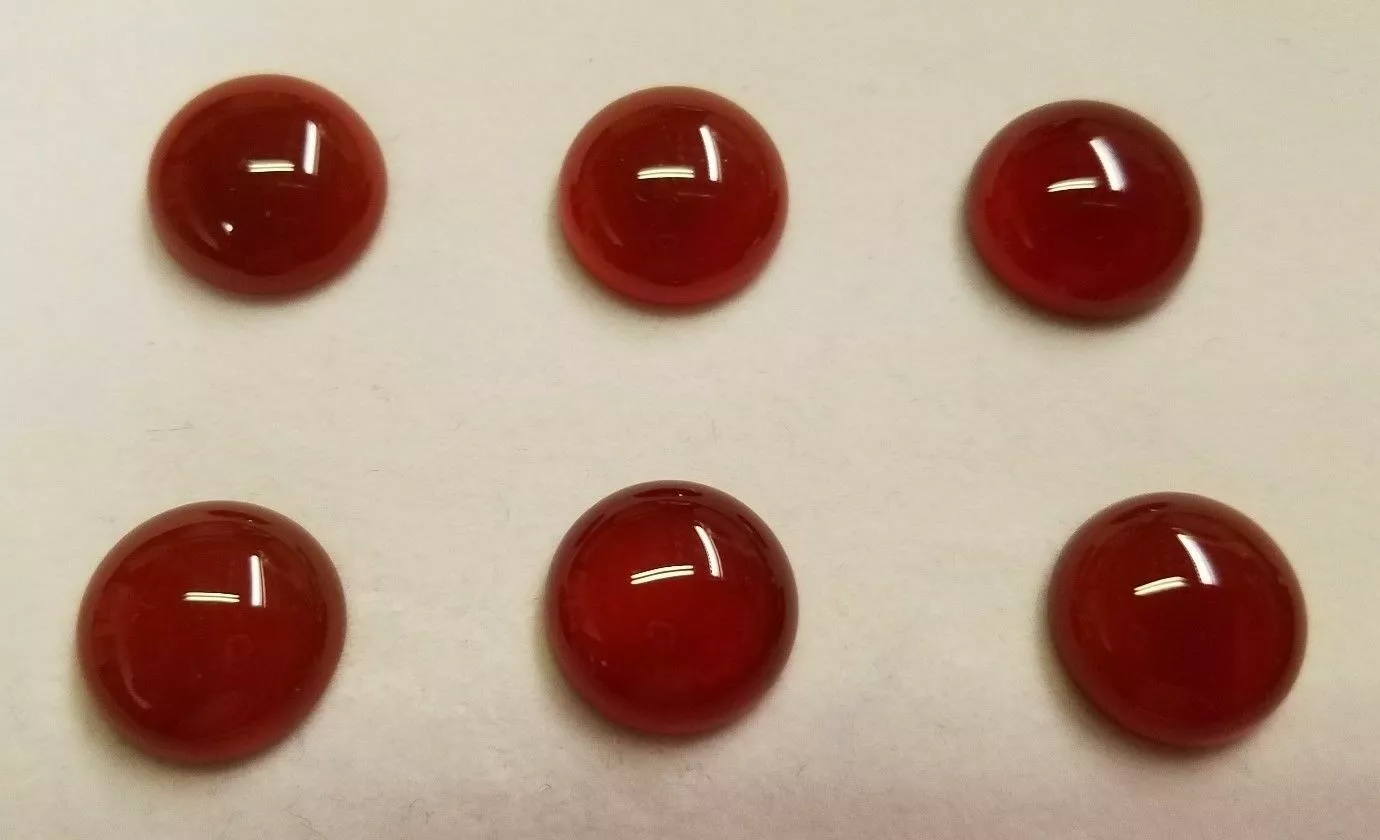 10pcs 4mm Natural Carnelian Calibrated Round Cabochon Cab Gemstones Gems Jewelry