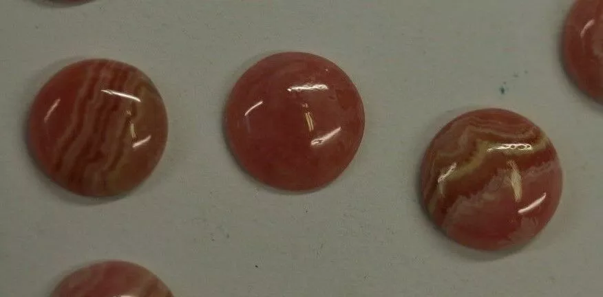 2pcs 6mm Natural Rhodochrosite Calibrated Round Cabochon Cab Gems Gemstones