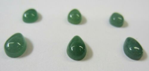 10pcs 5x8mm Natural Green Aventurine Tear Cabochon Gemstones Gems Cab Jewelry