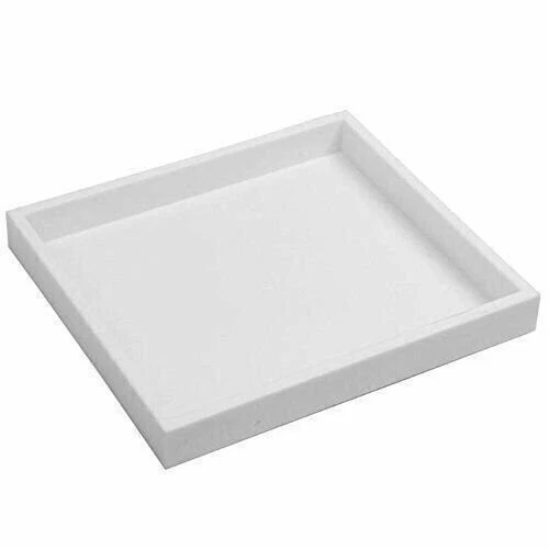 Plastic Half Size Jewelry Organizing Display Tray - 1" Tall - White