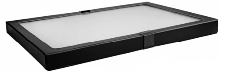 Glass Top Display Box With Metal Clips 12" x 8 1/4" x 3/4"