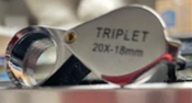 Professional Quality Chrome Round Body Triplet  Jewelers Loupe: Closeout 20 x 18